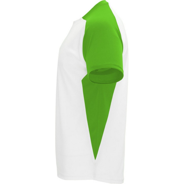 Roly Kinder/kinder bugatti sport t-shirt met korte mouwen UTPF4440_whiteferngreen large