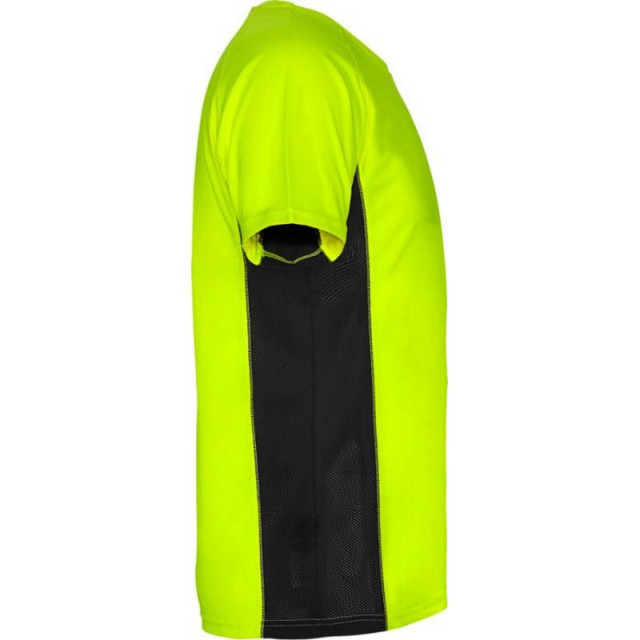 Roly Kinderen/kinderen shanghai sport t-shirt met korte mouwen UTPF4442_flurogreensolidblack large