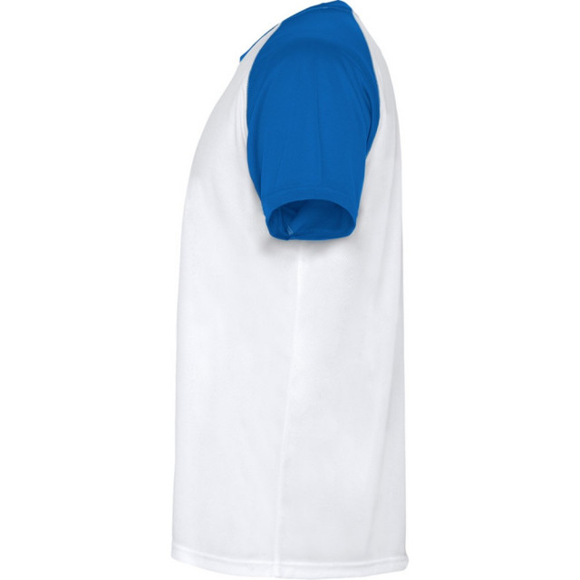 Roly Kinderen/kinderen indianapolis sport t-shirt met korte mouwen UTPF4443_whiteroyalblue large
