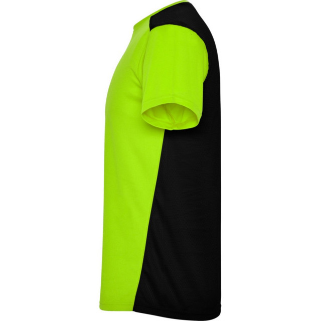 Roly Kinderen/kinderen detroit sport t-shirt UTPF4444_limesolidblack large