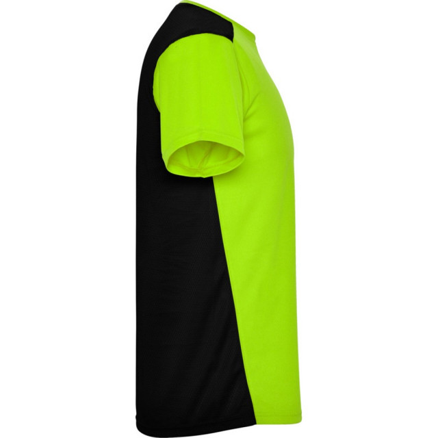 Roly Kinderen/kinderen detroit sport t-shirt UTPF4444_limesolidblack large