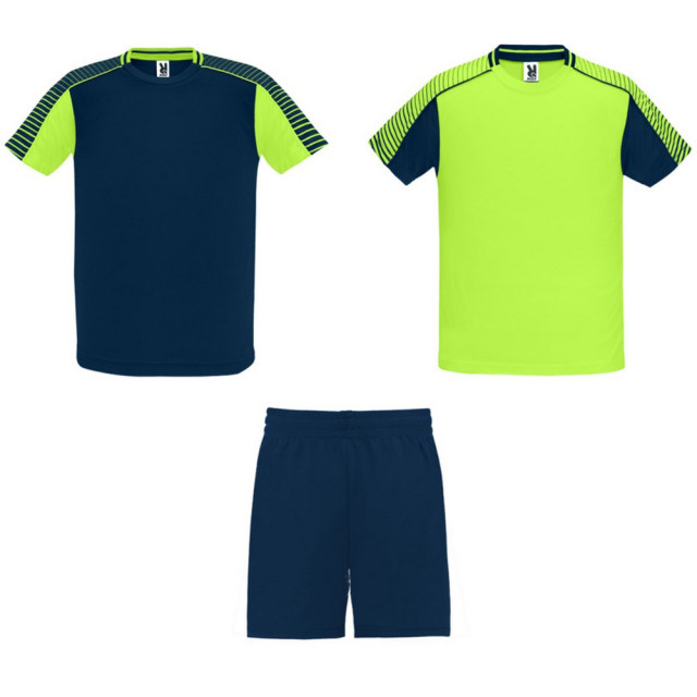 Roly Unisex volwassen juve sports sportset UTPF4439_navyblueflurogreen large