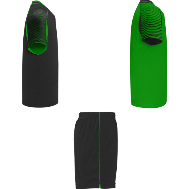 Roly Unisex volwassen juve sports sportset UTPF4439_ferngreensolidblack large