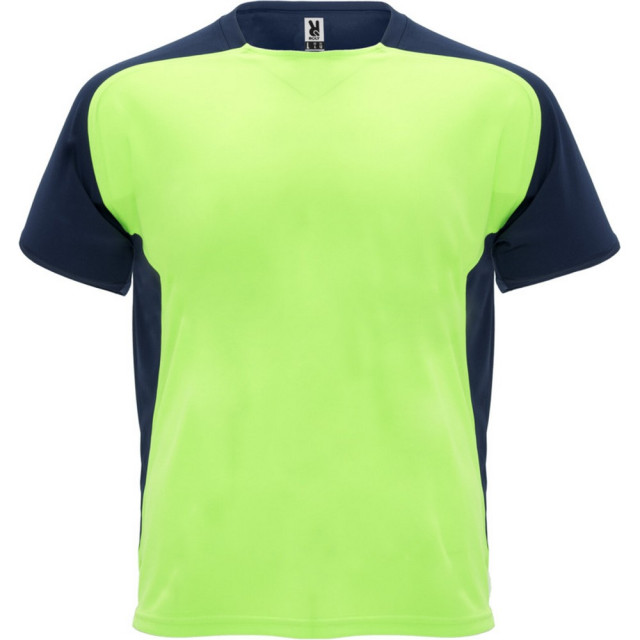 Roly Kinder/kinder bugatti sport t-shirt met korte mouwen UTPF4440_flurogreennavy large