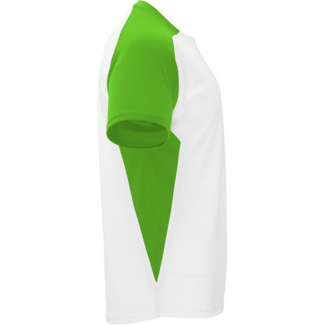Roly Kinder/kinder bugatti sport t-shirt met korte mouwen UTPF4440_whiteferngreen large