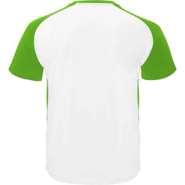 Roly Kinder/kinder bugatti sport t-shirt met korte mouwen UTPF4440_whiteferngreen large
