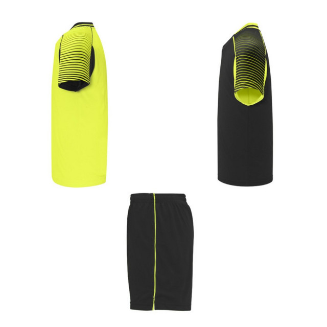 Roly Unisex volwassen juve sports sportset UTPF4439_fluorescentyellowsolidblack large