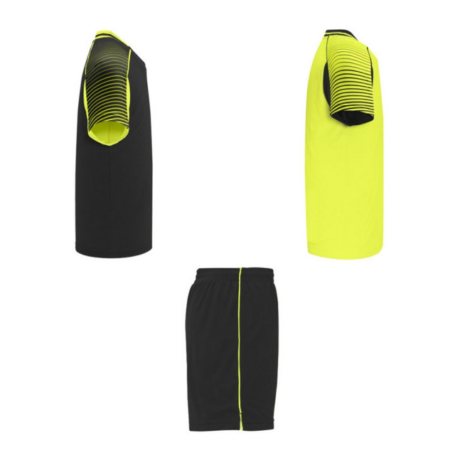 Roly Unisex volwassen juve sports sportset UTPF4439_fluorescentyellowsolidblack large