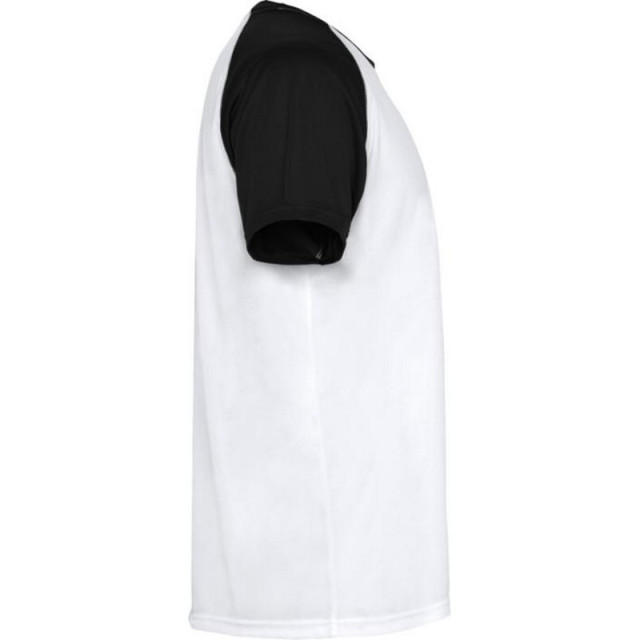 Roly Unisex volwassen indianapolis sport t-shirt met korte mouwen UTPF4436_whitesolidblack large