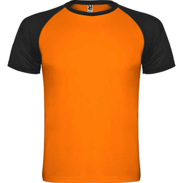Roly Unisex volwassen indianapolis sport t-shirt met korte mouwen UTPF4436_solidblack large