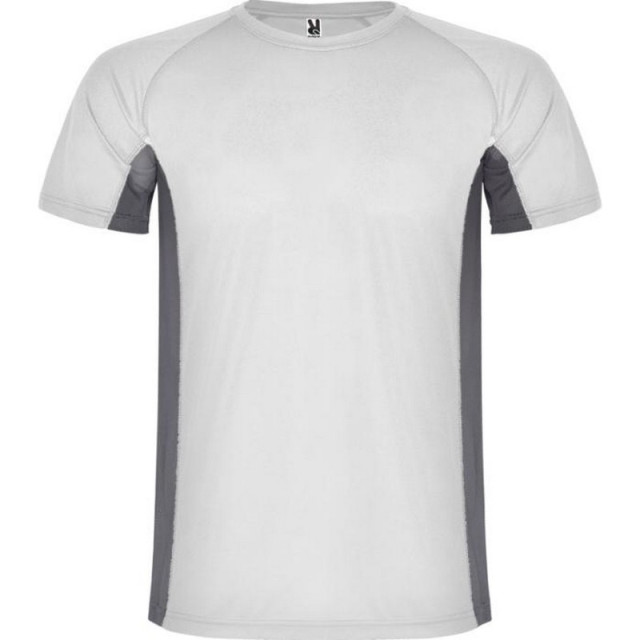 Roly Kinderen/kinderen shanghai sport t-shirt met korte mouwen UTPF4442_whitedarklead large