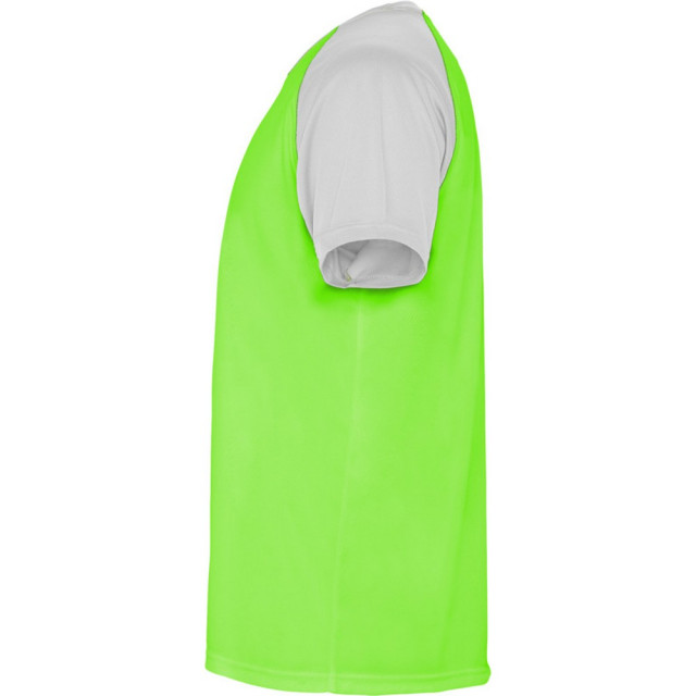 Roly Kinderen/kinderen indianapolis sport t-shirt met korte mouwen UTPF4443_flurogreenwhite large