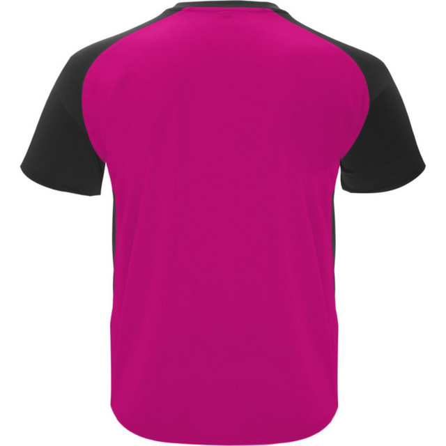 Roly Kinder/kinder bugatti sport t-shirt met korte mouwen UTPF4440_fuchsiasolidblack large