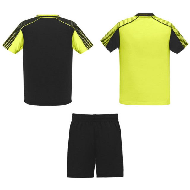 Roly Unisex volwassen juve sports sportset UTPF4439_fluorescentyellowsolidblack large