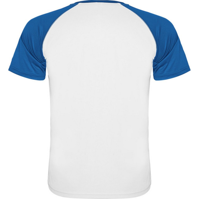 Roly Kinderen/kinderen indianapolis sport t-shirt met korte mouwen UTPF4443_whiteroyalblue large