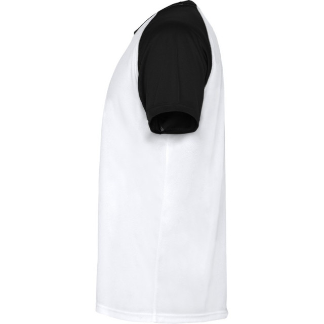 Roly Kinderen/kinderen indianapolis sport t-shirt met korte mouwen UTPF4443_whitesolidblack large