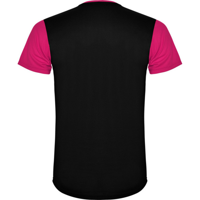 Roly Kinderen/kinderen detroit sport t-shirt UTPF4444_fuchsiasolidblack large