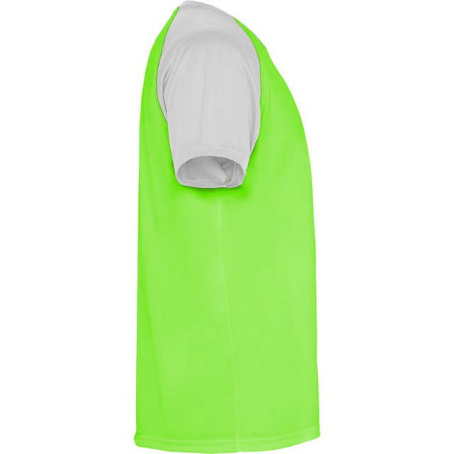 Roly Kinderen/kinderen indianapolis sport t-shirt met korte mouwen UTPF4443_flurogreenwhite large