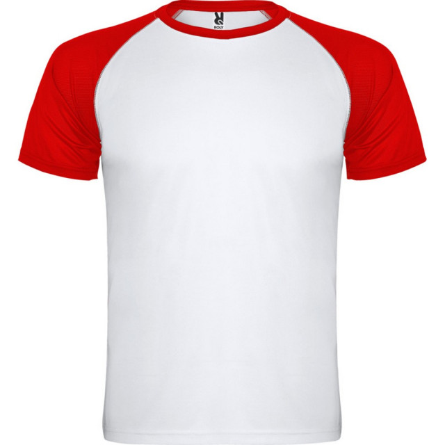 Roly Kinderen/kinderen indianapolis sport t-shirt met korte mouwen UTPF4443_whitered large