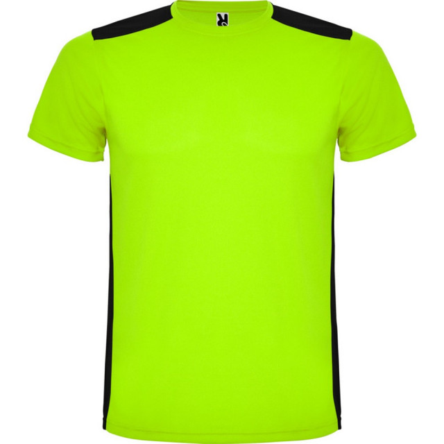 Roly Kinderen/kinderen detroit sport t-shirt UTPF4444_limesolidblack large