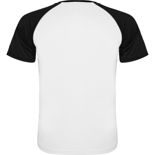 Roly Kinderen/kinderen indianapolis sport t-shirt met korte mouwen UTPF4443_whitesolidblack large