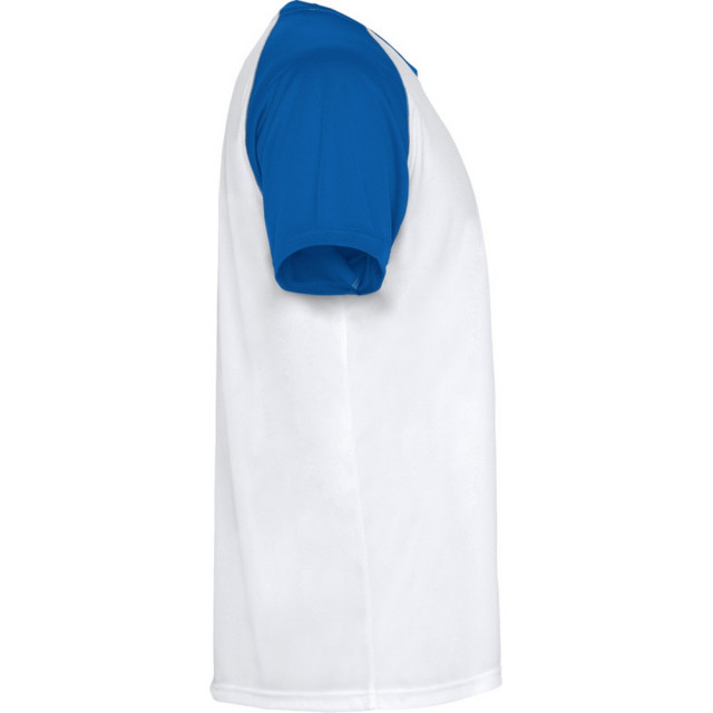 Roly Kinderen/kinderen indianapolis sport t-shirt met korte mouwen UTPF4443_whiteroyalblue large