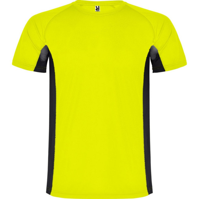 Roly Heren shanghai sport t-shirt met korte mouwen UTPF4434_fluorescentyellowsolidblack large