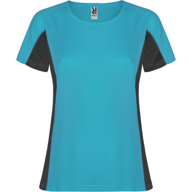 Roly Dames shanghai sport t-shirt met korte mouwen UTPF4435_turquoisedarklead large