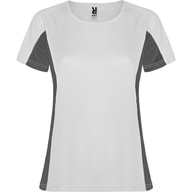 Roly Dames shanghai sport t-shirt met korte mouwen UTPF4435_whitedarklead large