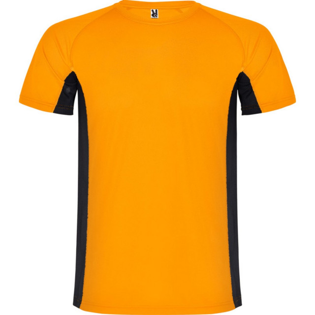 Roly Heren shanghai sport t-shirt met korte mouwen UTPF4434_fluorescentorangesolidblack large