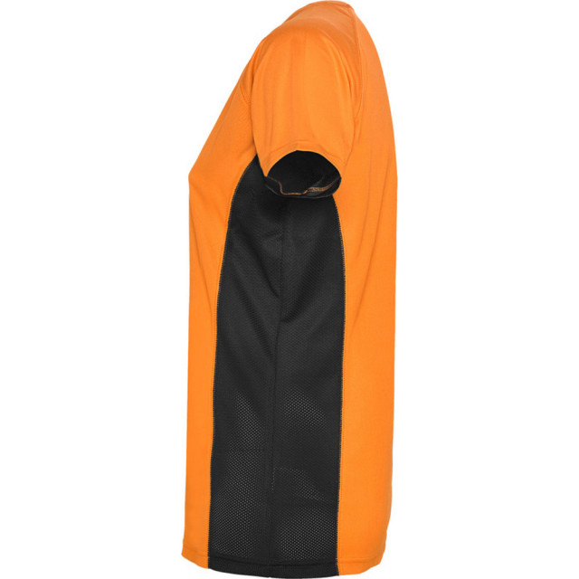 Roly Dames shanghai sport t-shirt met korte mouwen UTPF4435_fluroorangesolidblack large