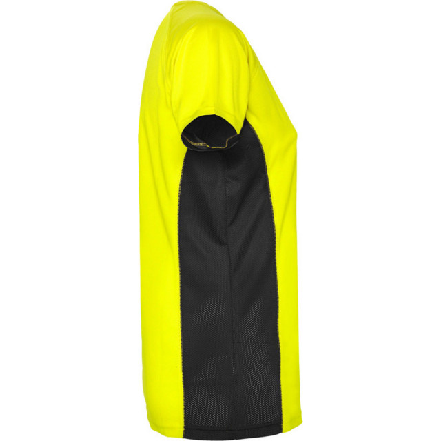 Roly Dames shanghai sport t-shirt met korte mouwen UTPF4435_fluroyellowsolidblack large