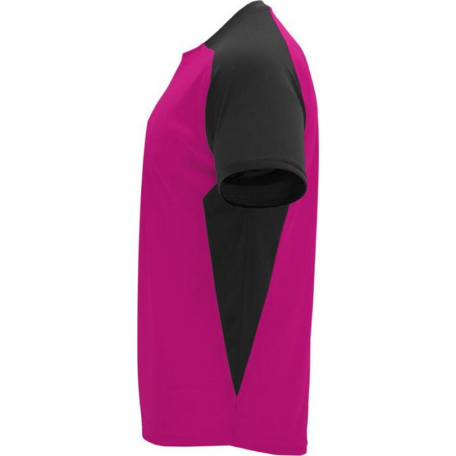 Roly Unisex bugatti sport t-shirt voor volwassenen UTPF4432_fuchsiasolidblack large