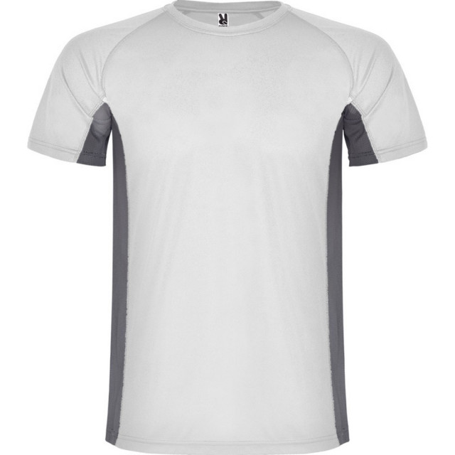 Roly Heren shanghai sport t-shirt met korte mouwen UTPF4434_whitedarklead large