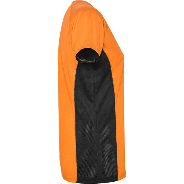 Roly Dames shanghai sport t-shirt met korte mouwen UTPF4435_fluroorangesolidblack large