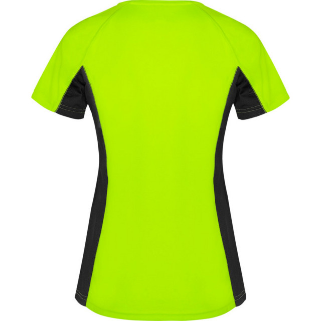 Roly Dames shanghai sport t-shirt met korte mouwen UTPF4435_flurogreensolidblack large