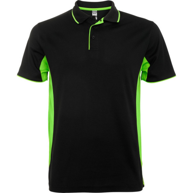 Roly Montmelo sportpoloshirt met korte mouwen voor volwassenen UTPF4420_solidblacklime large
