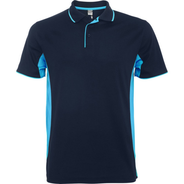 Roly Montmelo sportpoloshirt met korte mouwen voor volwassenen UTPF4420_navyblueskyblue large