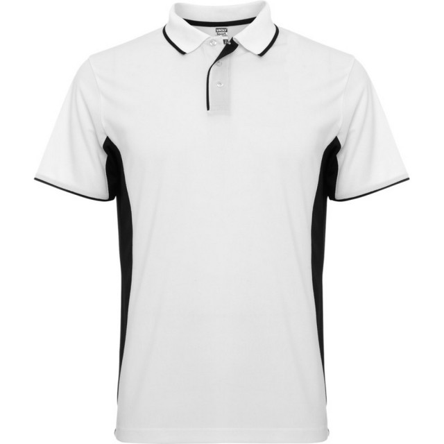 Roly Montmelo sportpoloshirt met korte mouwen voor volwassenen UTPF4420_whitesolidblack large