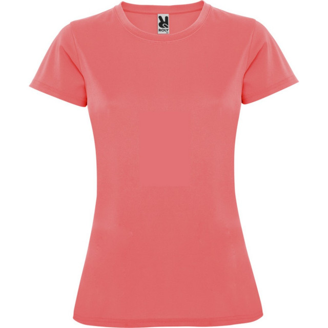Roly Dames montecarlo sport t-shirt met korte mouwen UTPF4302_fluorescentcoral large