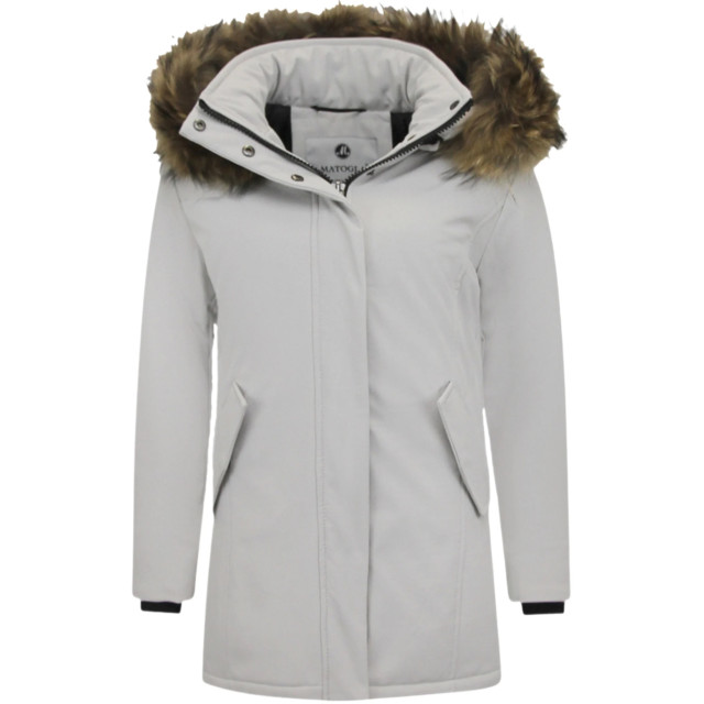 Matogla Winterjas met echte bontkraag slim fit 0681-BR-BONT large
