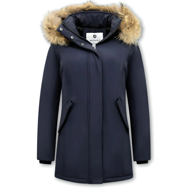 Matogla Winterjas met echte bontkraag slim fit 0681-B-BONT large