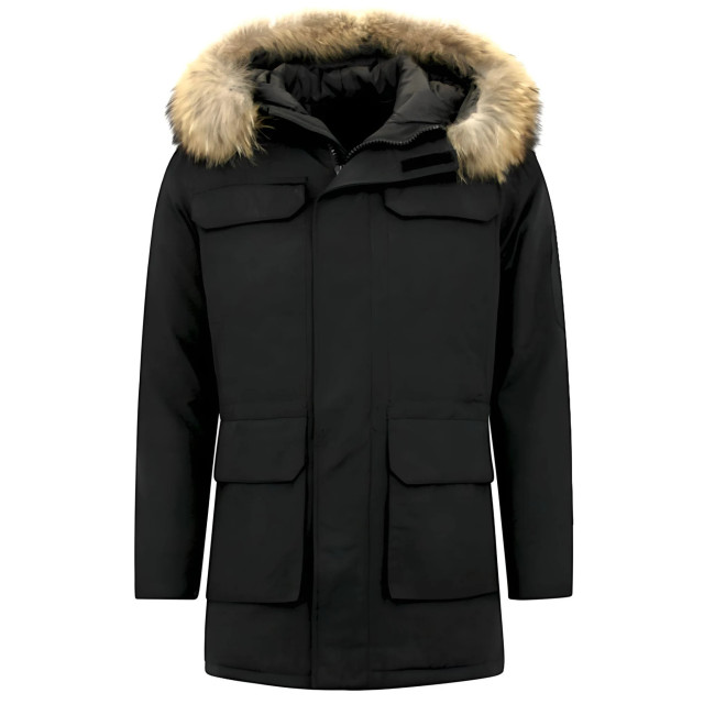 Enos Parka winterjas met grote echte bontkraag PI-7169-Z large