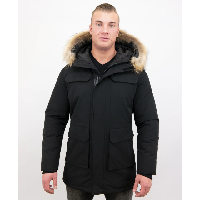 Enos Parka winterjas met grote echte bontkraag PI-7169-Z large