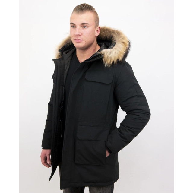 Enos Parka winterjas met grote echte bontkraag PI-7169-Z large