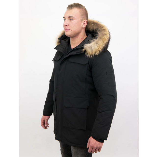 Enos Parka winterjas met grote echte bontkraag PI-7169-Z large