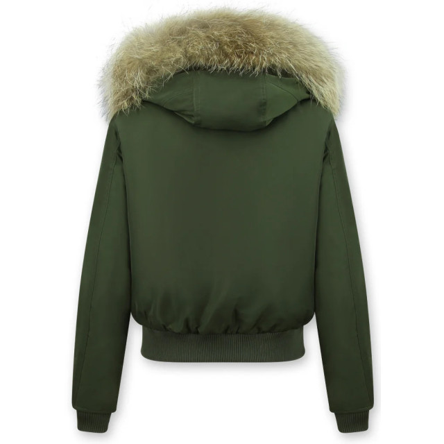 Gentile Bellini Korte warme winterjas met bontkraag DM8815-2 large