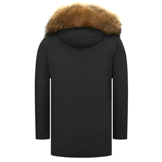 Enos Parka winterjas met grote echte bontkraag PI-7169-Z large