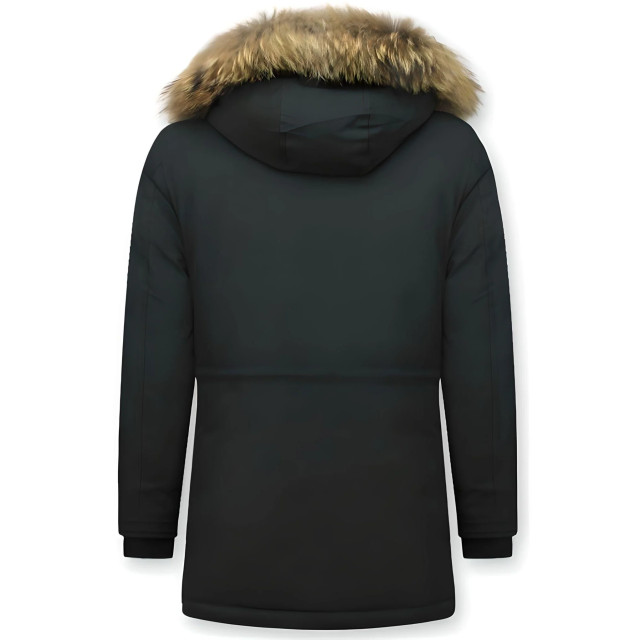 Tony Backer Lange winterjas met grote bontkraag P-202Z I P8202 large