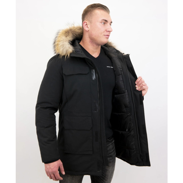 Enos Parka winterjas met grote echte bontkraag PI-7169-Z large